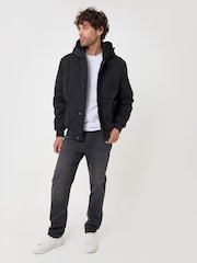 Threadbare Black Showerproof Jacket with Borg Lined Hoodie - Image 4 of 5
