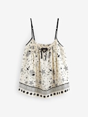 Rockett St George Ecru Cream Line Drawing Print Viscose Cami and Shorts Set - Image 8 of 10