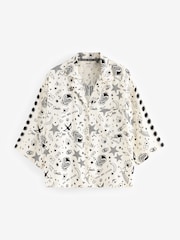 Rockett St George Ecru Cream Woven Button Through Pyjamas - Image 9 of 10