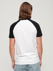 Superdry White Essential Logo Baseball T-Shirt - Image 3 of 7