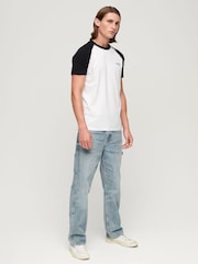Superdry White Essential Logo Baseball T-Shirt - Image 4 of 7
