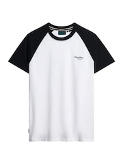 Superdry White Essential Logo Baseball T-Shirt - Image 5 of 7