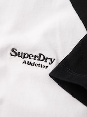 Superdry White Essential Logo Baseball T-Shirt - Image 6 of 7
