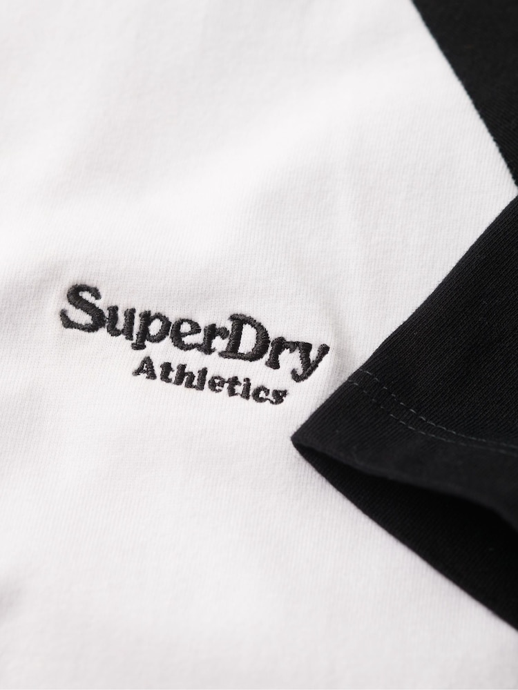 Superdry White Essential Logo Baseball T-Shirt - Image 6 of 7