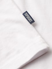 Superdry White Essential Logo Baseball T-Shirt - Image 7 of 7