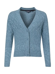 Weird Fish Blue Amiens Mixed Stitch Cardigan - Image 6 of 7