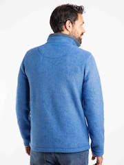 Modrá - Weird Fish Newark Quarter Zip Grid Fleece - Obrázek 2 z 6