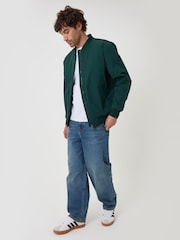 Threadbare Green Showerproof Padded Bomber Jacket - Image 3 of 6