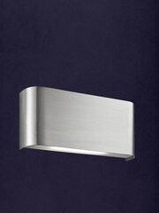 Searchlight Silver Satin 2 Light Wall Light - Image 1 of 1