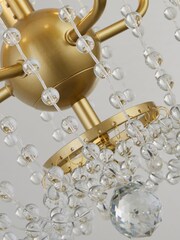 Searchlight Gold Amaranth Gold Metal Clear Crystal 5Lt Pendant Ceiling Light - Image 2 of 3