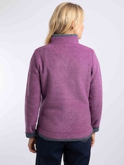 Paars - Weird Fish Beye Quarter Zip Grid Fleece - Afbeelding 2 van 7