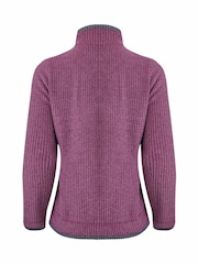 Paars - Weird Fish Beye Quarter Zip Grid Fleece - Afbeelding 7 van 7