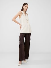 French Connection Light/Cream Harrie Halterneck Waistcoat - Image 1 of 4