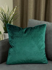 Riva Paoletti Emerald Green Stella Embossed Polyester Filled Cushion - Image 1 of 2