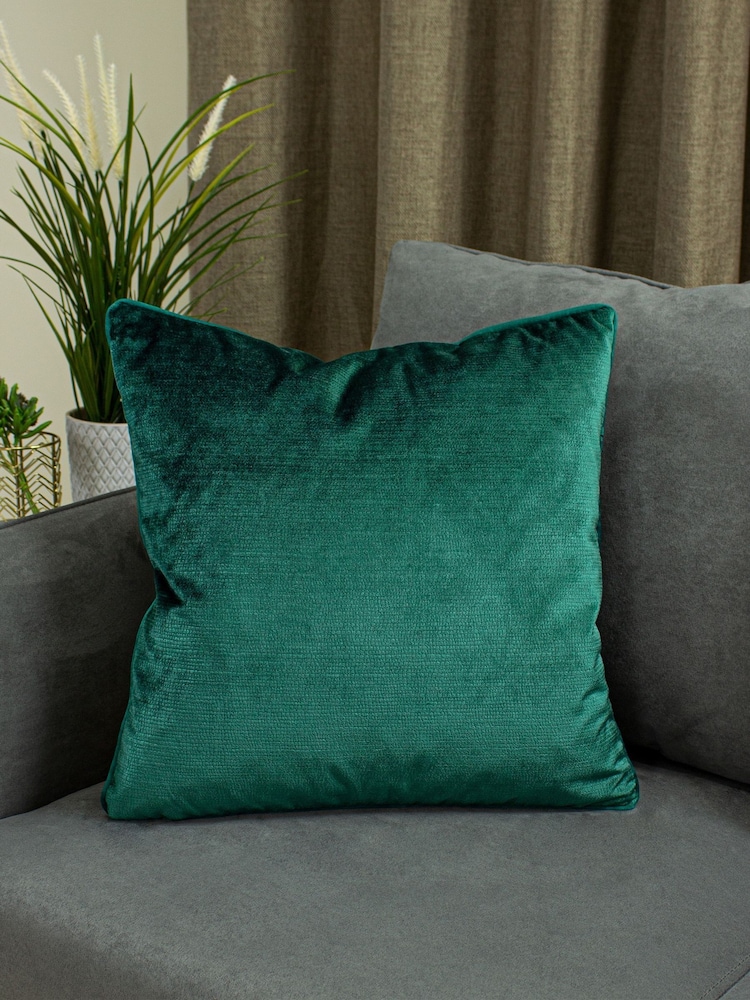 Riva Paoletti Emerald Green Stella Embossed Polyester Filled Cushion - Image 1 of 2 Riva Paoletti Emerald Green Stella Embossed Polyester Filled Cushion - Image 1 of 2