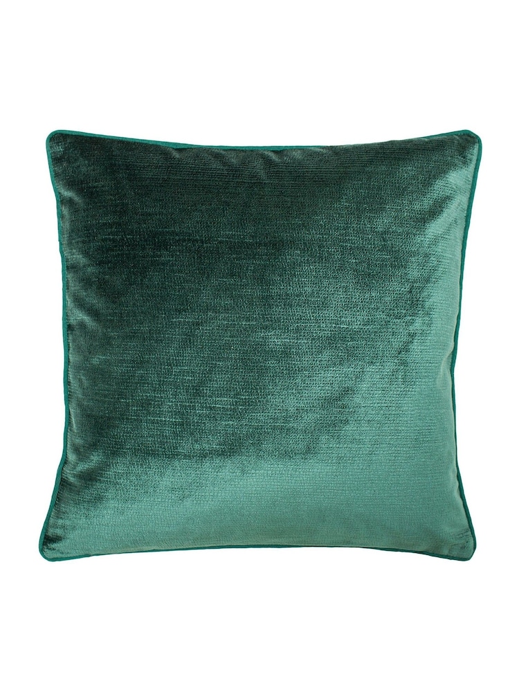 Riva Paoletti Emerald Green Stella Embossed Polyester Filled Cushion - Image 2 of 2 Riva Paoletti Emerald Green Stella Embossed Polyester Filled Cushion - Image 2 of 2
