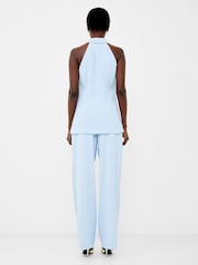 French Connection Blue Harrie Halterneck Waistcoat - Image 2 of 4