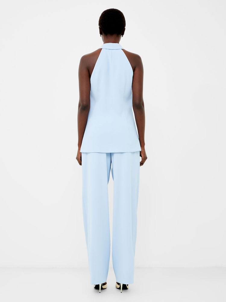French Connection Blue Harrie Halterneck Waistcoat - Image 2 of 4