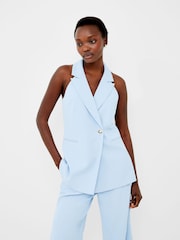 French Connection Blue Harrie Halterneck Waistcoat - Image 3 of 4