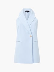French Connection Blue Harrie Halterneck Waistcoat - Image 4 of 4