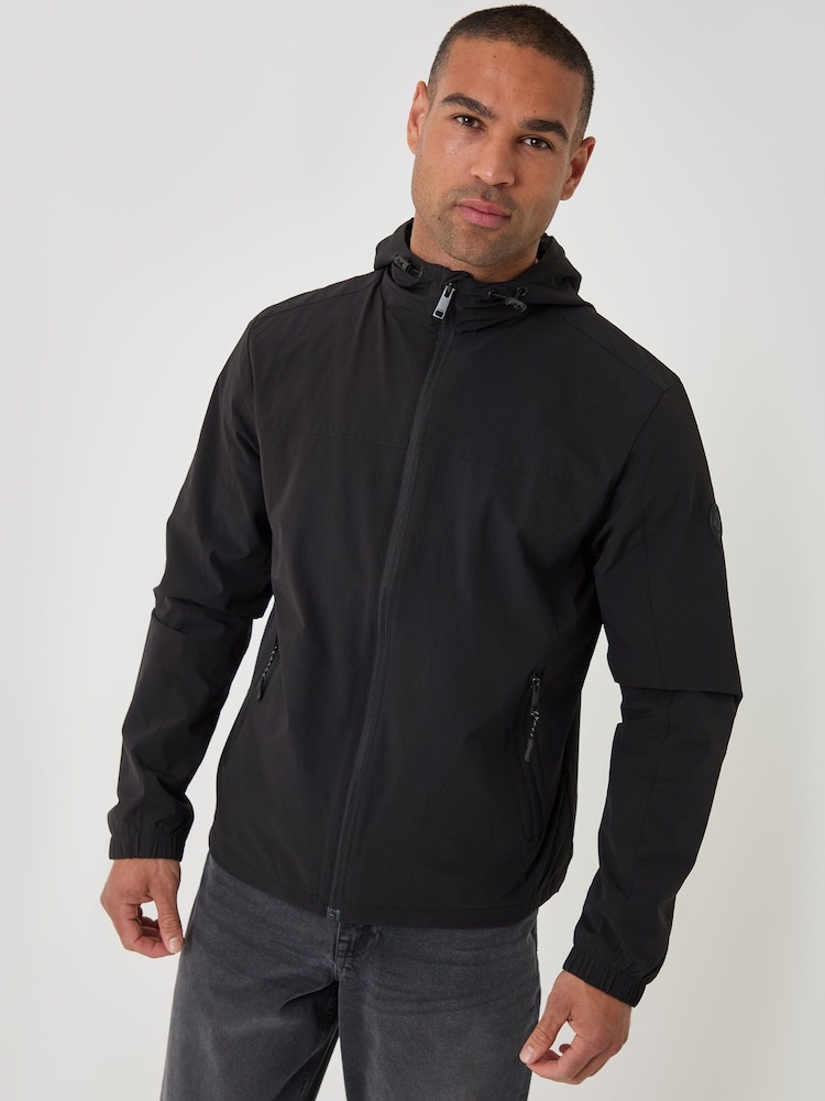 Melns - Threadbare dušas necaurlaidīga Ripstop jaka ar kapuci - Attēls 5 no 5 Melns - Threadbare dušas necaurlaidīga Ripstop jaka ar kapuci - Attēls 5 no 5