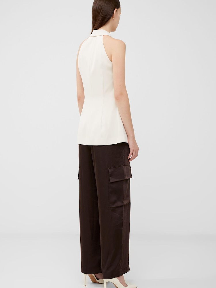 French Connection Cream Harrie Halterneck Waistcoat - Image 2 of 4