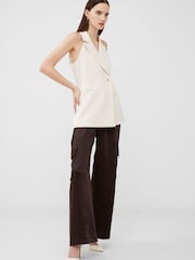 French Connection Cream Harrie Halterneck Waistcoat - Image 3 of 4