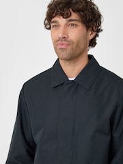 Threadbare Blue Showerproof Collared Longline Jacket - Image 5 of 5