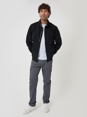 Threadbare Black Showerproof Microfibre Harrington Jacket - Image 2 of 6