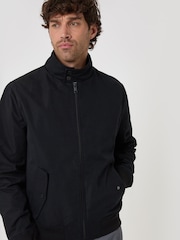 Threadbare Black Showerproof Microfibre Harrington Jacket - Image 4 of 6