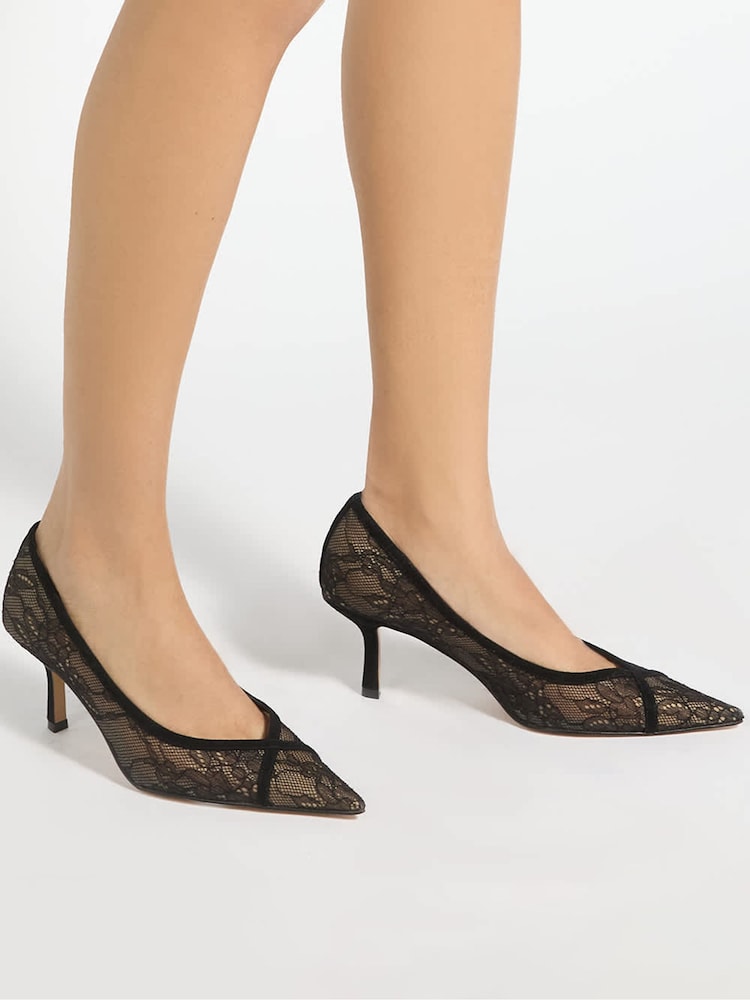 Dune London Black Ascend Court Shoes - Image 1 of 6