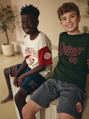 Red/Green Varsity Short Pyjamas 2 Pack (3-16yrs) - Image 3 of 8