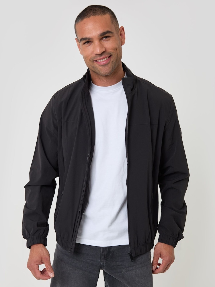 Melns - Threadbare, ūdensnecaurlaidīga Harrington jaka ar ripstop pārklājumu - Attēls 2 no 5 Melns - Threadbare, ūdensnecaurlaidīga Harrington jaka ar ripstop pārklājumu - Attēls 2 no 5