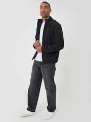 Melns - Threadbare, ūdensnecaurlaidīga Harrington jaka ar ripstop pārklājumu - Attēls 5 no 5