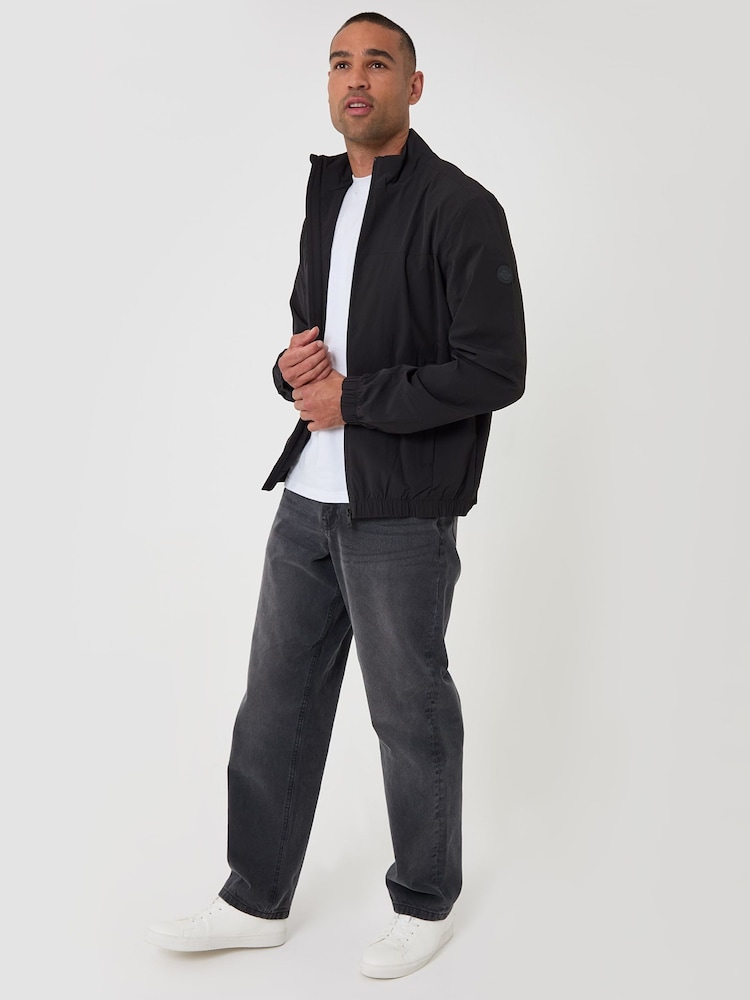 Melns - Threadbare, ūdensnecaurlaidīga Harrington jaka ar ripstop pārklājumu - Attēls 5 no 5 Melns - Threadbare, ūdensnecaurlaidīga Harrington jaka ar ripstop pārklājumu - Attēls 5 no 5