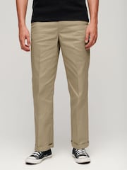 Superdry Brown Straight Chinos Trousers - Image 1 of 6