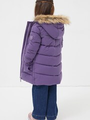FatFace Purple Longline Padded Coat - Image 2 of 4