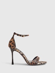 River Island Leopard Stiletto Heeled Sandals - Bilde 1 av 5