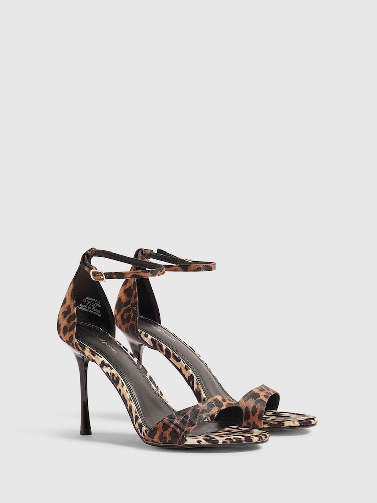 River Island Leopard Stiletto Heeled Sandals - Bilde 2 av 5