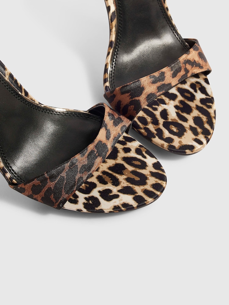 River Island Leopard Stiletto Heeled Sandals - Bilde 5 av 5
