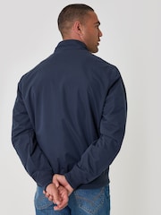 Threadbare Blue Showerproof Microfibre Harrington Jacket - Image 2 of 6