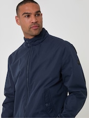 Threadbare Blue Showerproof Microfibre Harrington Jacket - Image 5 of 6