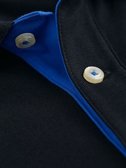 GANT Black Contrast Collar Polo Shirt - Image 6 of 7