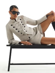 River Island Grey Military Style Shorts - Image 2 of 4
