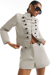 River Island Grey Military Style Shorts - Image 3 of 4