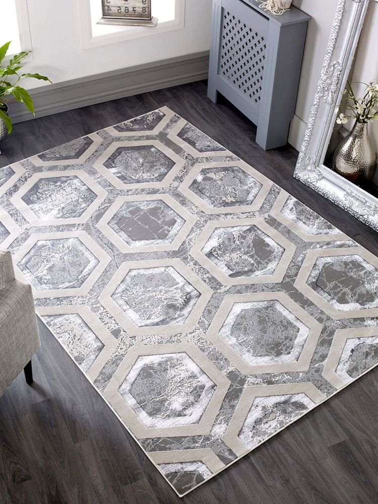 Asiatic Rugs Grey Aurora Crystal Rug - Image 1 of 4