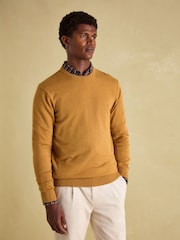 Joules Jarvis Dark Yellow Crew Neck Knitted Jumper - Image 1 of 7