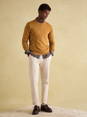 Joules Jarvis Dark Yellow Crew Neck Knitted Jumper - Image 3 of 7