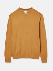 Joules Jarvis Dark Yellow Crew Neck Knitted Jumper - Image 7 of 7