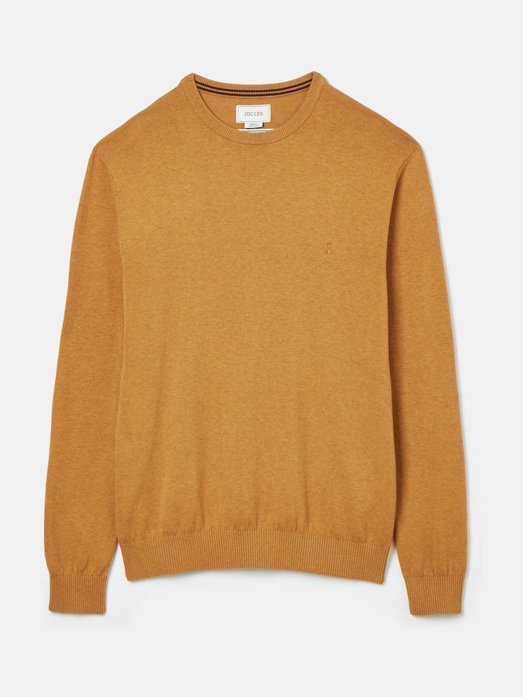 Joules Jarvis Dark Yellow Crew Neck Knitted Jumper - Image 7 of 7